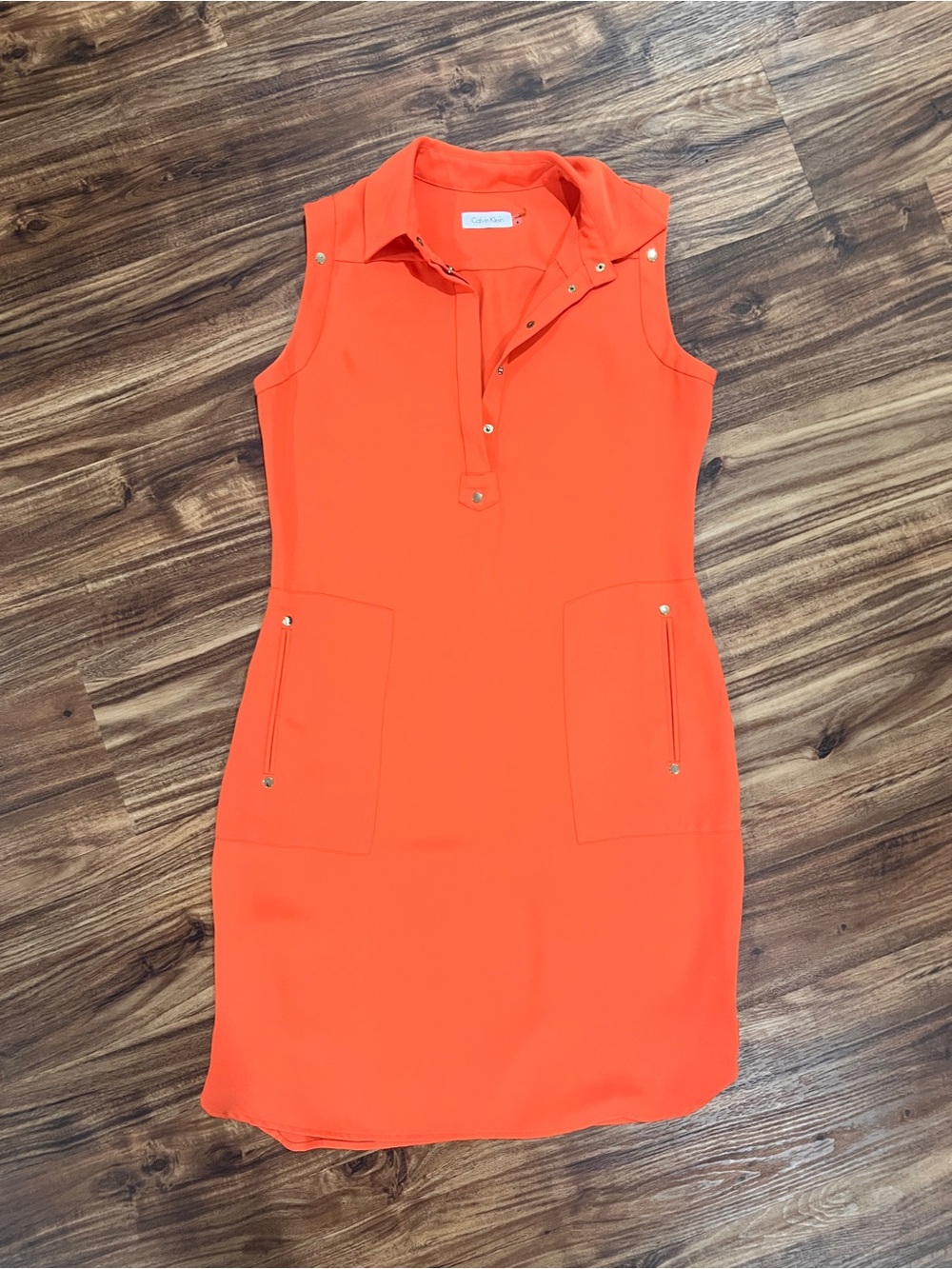 Calvin Klein Women's Sleeveless Shift Shirt Dress